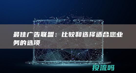 最佳广告联盟：比较和选择适合您业务的选项