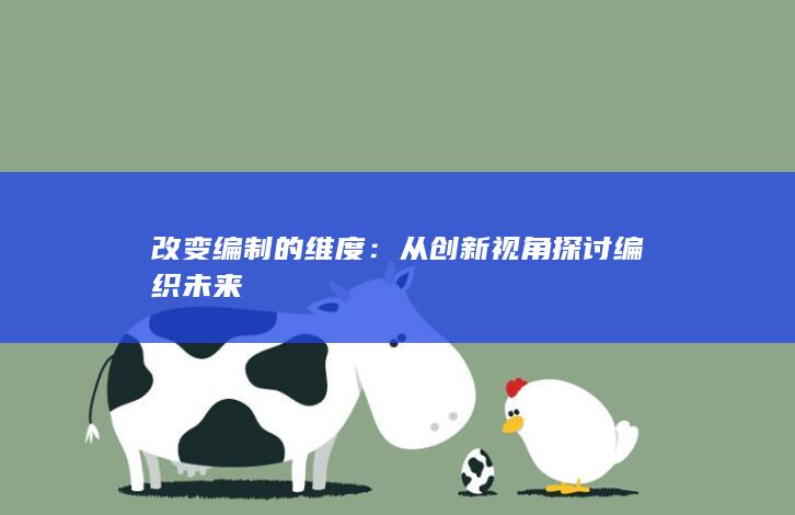 改变编制的维度：从创新视角探讨编织未来