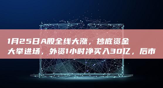 1 月 25 日 A 股全线大涨，抄底资金大举进场，外资 1 小时净买入 30 亿，后市走势或将如何？