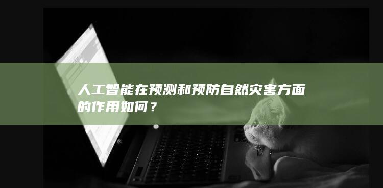 人工智能在预测和预防自然灾害方面的作用如何？