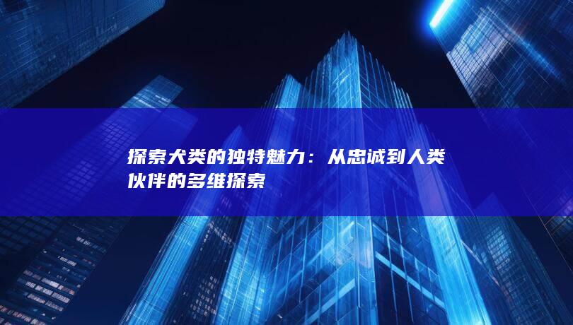 探索犬类的独特魅力：从忠诚到人类伙伴的多维探索