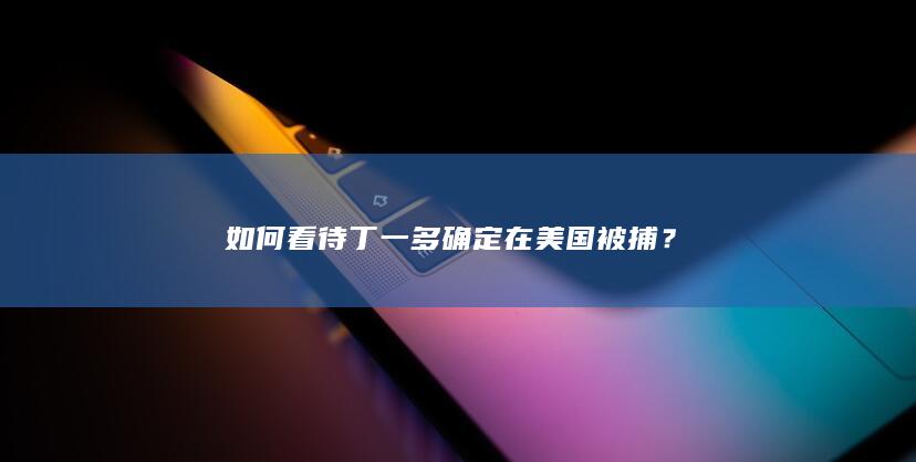 如何看待丁一多确定在美国被捕？