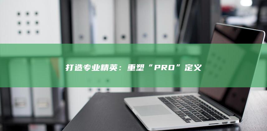 打造专业精英：重塑“PRO”定义