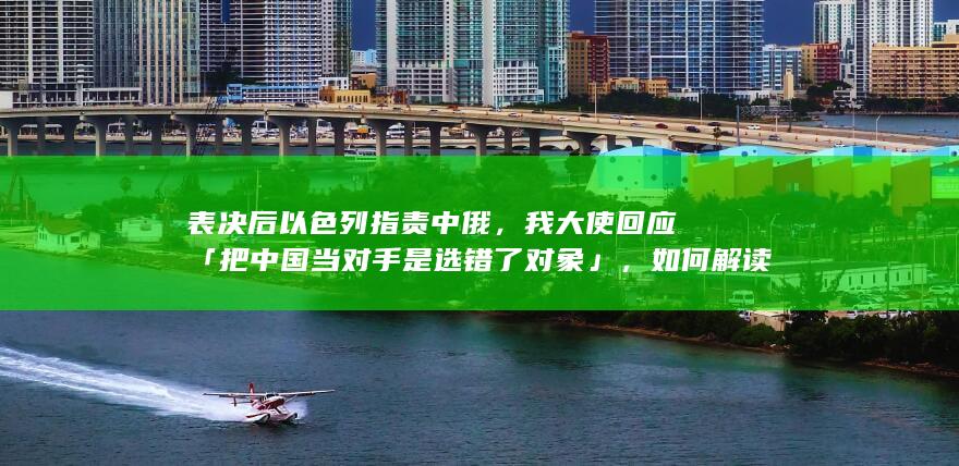 表决后以色列指责中俄，我大使回应「把中国当对手是选错了对象」，如何解读？