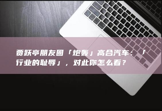 贾跃亭朋友圈「炮轰」高合汽车：「行业的耻辱」，对此你怎么看？