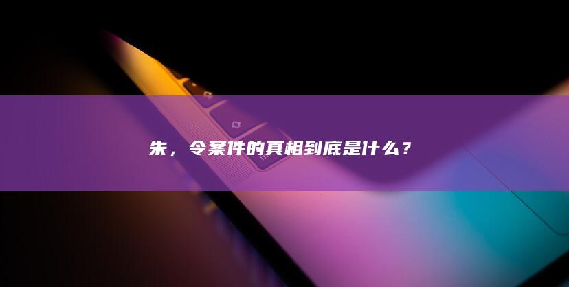 朱，令案件的真相到底是什么？