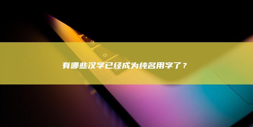 有哪些汉字已经成为纯名用字了？